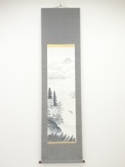 JAPANESE HANGING SCROLL / HAND PAINTED / LANDSCAPE